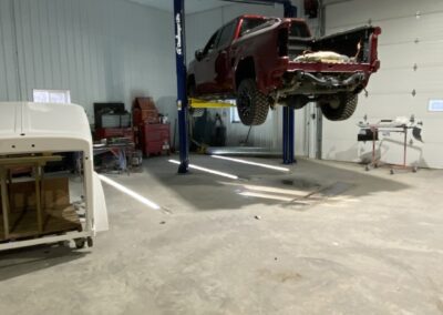 Truck at service station